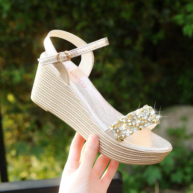 Women Sandals Summer Platform Sandals Buckle Strap Peep Toe Thick Bottom Modern Espadrille Sandals Platform Cross Buckle Strap Slingback Summer Open Toe Shoes Stevvex
