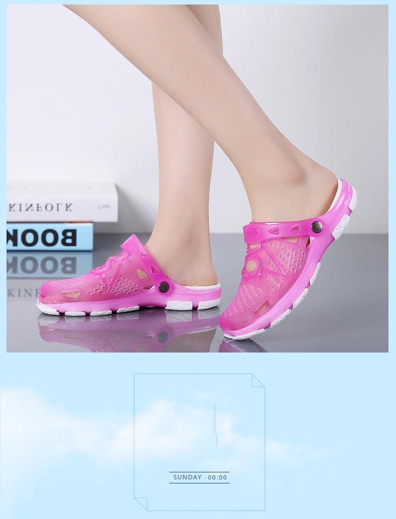 Women Sandals Summer Slippers New Women Outdoor Beach Casual Shoes Water Clogs Shoes Comfortable Slip-on Summer Beach Sandals For Women Stevvex