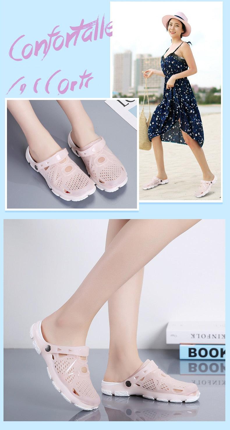 Women Sandals Summer Slippers New Women Outdoor Beach Casual Shoes Water Clogs Shoes Comfortable Slip-on Summer Beach Sandals For Women Stevvex