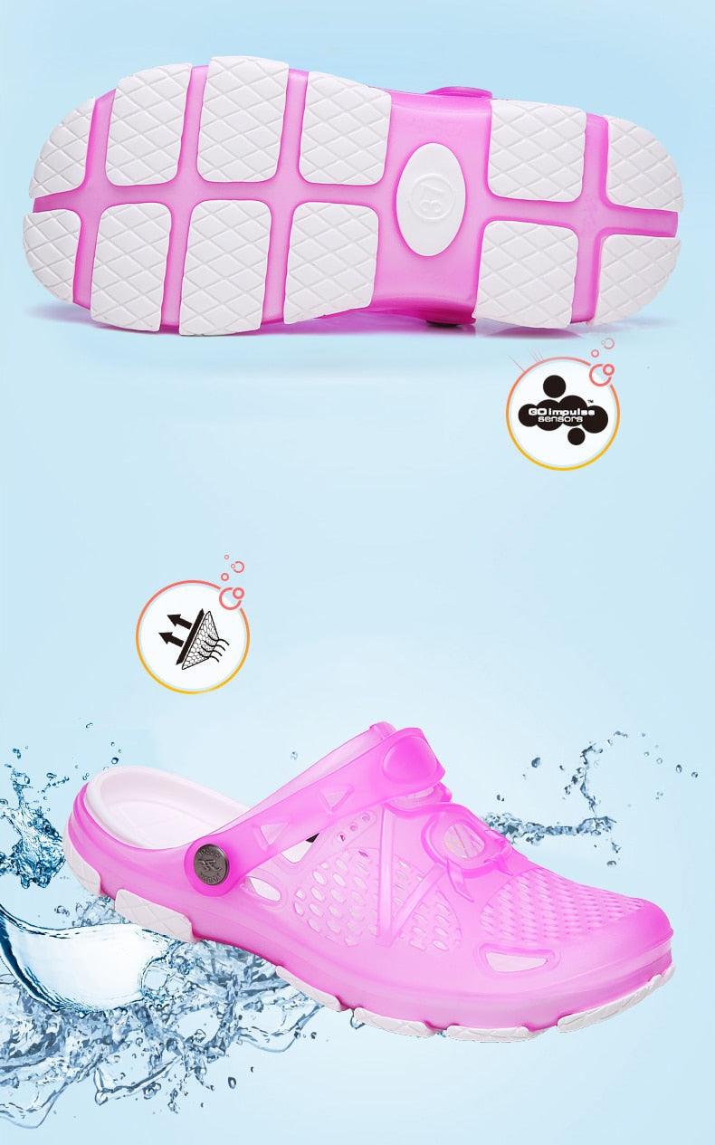 Women Sandals Summer Slippers New Women Outdoor Beach Casual Shoes Water Clogs Shoes Comfortable Slip-on Summer Beach Sandals For Women Stevvex