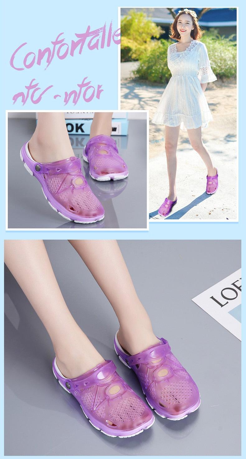 Women Sandals Summer Slippers New Women Outdoor Beach Casual Shoes Water Clogs Shoes Comfortable Slip-on Summer Beach Sandals For Women Stevvex