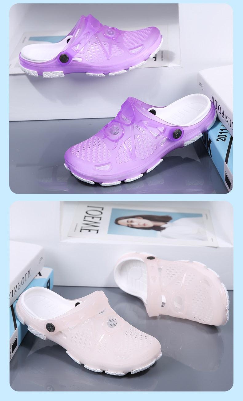 Women Sandals Summer Slippers New Women Outdoor Beach Casual Shoes Water Clogs Shoes Comfortable Slip-on Summer Beach Sandals For Women Stevvex