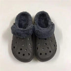Women Sandals Winter Hole Slippers Outside Shoes For Women Slippers For Home Men's and Women's Classic Lined Clog Warm And Fuzzy Slippers Fur Lined Clogs Winter Garden Shoes Warm House Slippers Stevvex