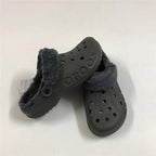 Women Sandals Winter Hole Slippers Outside Shoes For Women Slippers For Home Men's and Women's Classic Lined Clog Warm And Fuzzy Slippers Fur Lined Clogs Winter Garden Shoes Warm House Slippers Stevvex