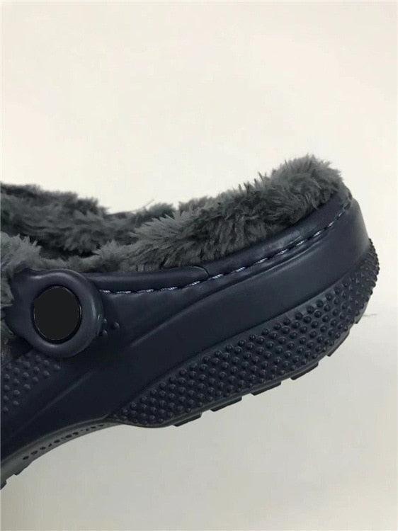 Women Sandals Winter Hole Slippers Outside Shoes For Women Slippers For Home Men's and Women's Classic Lined Clog Warm And Fuzzy Slippers Fur Lined Clogs Winter Garden Shoes Warm House Slippers Stevvex