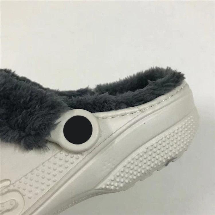 Women Sandals Winter Hole Slippers Outside Shoes For Women Slippers For Home Men's and Women's Classic Lined Clog Warm And Fuzzy Slippers Fur Lined Clogs Winter Garden Shoes Warm House Slippers Stevvex