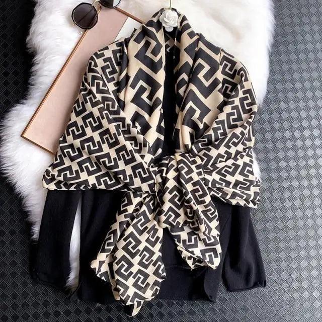 Women Scarf Leopard Print Cotton Large Size Scarfs For Winter Shawls Winter Warm Casual Wear For Women Lovely Floral Tassel Cotton ab Shawls Lady Silk Wraps Scarves Stevvex