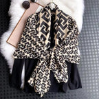 Women Scarf Leopard Print Cotton Large Size Scarfs For Winter Shawls Winter Warm Casual Wear For Women Lovely Floral Tassel Cotton ab Shawls Lady Silk Wraps Scarves Stevvex