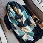 Women Scarf Leopard Print Cotton Large Size Scarfs For Winter Shawls Winter Warm Casual Wear For Women Lovely Floral Tassel Cotton ab Shawls Lady Silk Wraps Scarves Stevvex