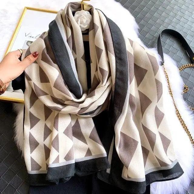 Women Scarf Leopard Print Cotton Large Size Scarfs For Winter Shawls Winter Warm Casual Wear For Women Lovely Floral Tassel Cotton ab Shawls Lady Silk Wraps Scarves Stevvex