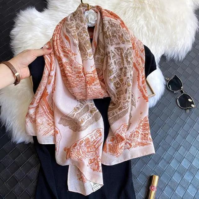 Women Scarf Leopard Print Cotton Large Size Scarfs For Winter Shawls Winter Warm Casual Wear For Women Lovely Floral Tassel Cotton ab Shawls Lady Silk Wraps Scarves Stevvex
