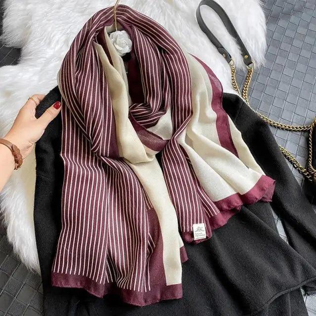Women Scarf Leopard Print Cotton Large Size Scarfs For Winter Shawls Winter Warm Casual Wear For Women Lovely Floral Tassel Cotton ab Shawls Lady Silk Wraps Scarves Stevvex