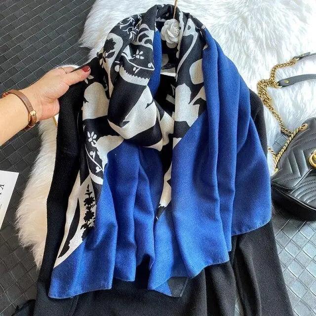 Women Scarf Leopard Print Cotton Large Size Scarfs For Winter Shawls Winter Warm Casual Wear For Women Lovely Floral Tassel Cotton ab Shawls Lady Silk Wraps Scarves Stevvex