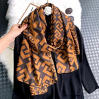 Women Scarf Leopard Print Cotton Large Size Scarfs For Winter Shawls Winter Warm Casual Wear For Women Lovely Floral Tassel Cotton ab Shawls Lady Silk Wraps Scarves Stevvex