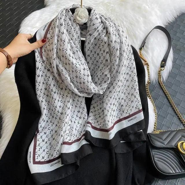 Women Scarf Leopard Print Cotton Large Size Scarfs For Winter Shawls Winter Warm Casual Wear For Women Lovely Floral Tassel Cotton ab Shawls Lady Silk Wraps Scarves Stevvex
