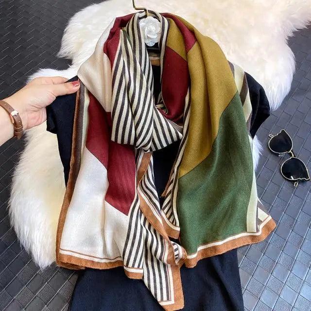 Women Scarf Leopard Print Cotton Large Size Scarfs For Winter Shawls Winter Warm Casual Wear For Women Lovely Floral Tassel Cotton ab Shawls Lady Silk Wraps Scarves Stevvex