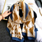 Women Scarf Leopard Print Cotton Large Size Scarfs For Winter Shawls Winter Warm Casual Wear For Women Lovely Floral Tassel Cotton ab Shawls Lady Silk Wraps Scarves Stevvex