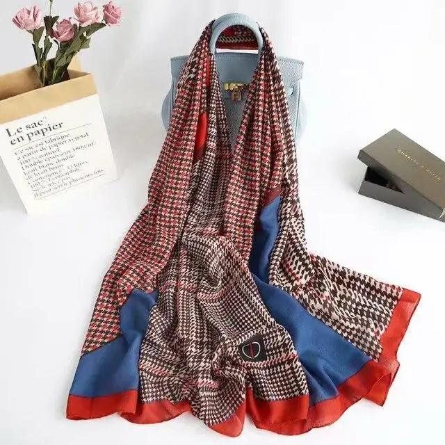 Women Scarf Leopard Print Cotton Large Size Scarfs For Winter Shawls Winter Warm Casual Wear For Women Lovely Floral Tassel Cotton ab Shawls Lady Silk Wraps Scarves Stevvex