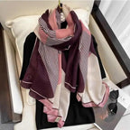 Women Scarf Leopard Print Cotton Large Size Scarfs For Winter Shawls Winter Warm Casual Wear For Women Lovely Floral Tassel Cotton ab Shawls Lady Silk Wraps Scarves Stevvex