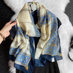 Women Scarf Leopard Print Cotton Large Size Scarfs For Winter Shawls Winter Warm Casual Wear For Women Lovely Floral Tassel Cotton ab Shawls Lady Silk Wraps Scarves Stevvex