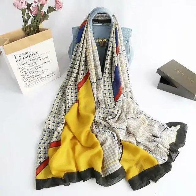 Women Scarf Leopard Print Cotton Large Size Scarfs For Winter Shawls Winter Warm Casual Wear For Women Lovely Floral Tassel Cotton ab Shawls Lady Silk Wraps Scarves Stevvex