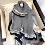 Women Scarf Leopard Print Cotton Large Size Scarfs For Winter Shawls Winter Warm Casual Wear For Women Lovely Floral Tassel Cotton ab Shawls Lady Silk Wraps Scarves Stevvex