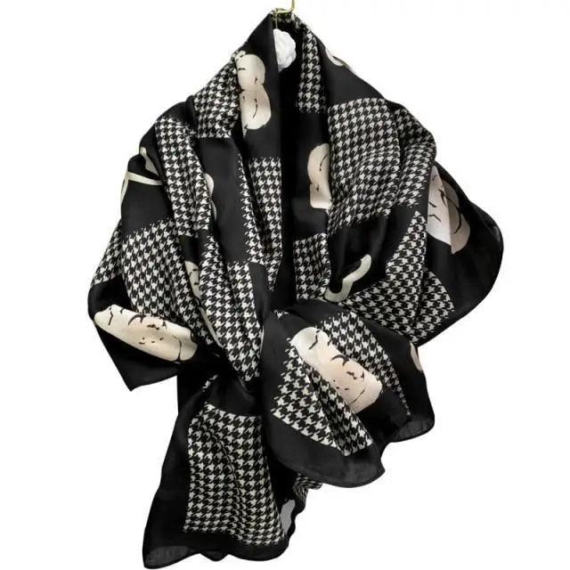 Women Scarf Leopard Print Cotton Large Size Scarfs For Winter Shawls Winter Warm Casual Wear For Women Lovely Floral Tassel Cotton ab Shawls Lady Silk Wraps Scarves Stevvex
