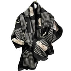 Women Scarf Leopard Print Cotton Large Size Scarfs For Winter Shawls Winter Warm Casual Wear For Women Lovely Floral Tassel Cotton ab Shawls Lady Silk Wraps Scarves Stevvex