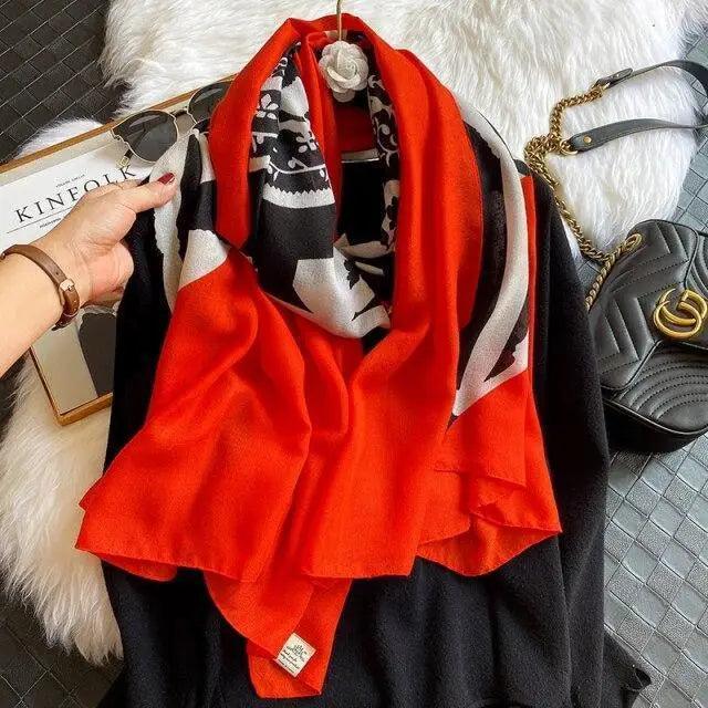Women Scarf Leopard Print Cotton Large Size Scarfs For Winter Shawls Winter Warm Casual Wear For Women Lovely Floral Tassel Cotton ab Shawls Lady Silk Wraps Scarves Stevvex