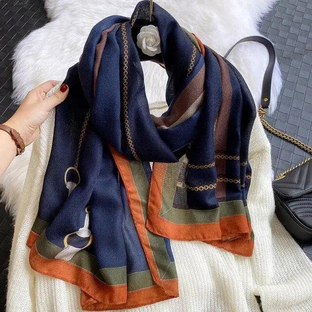 Women Scarf Leopard Print Cotton Large Size Scarfs For Winter Shawls Winter Warm Casual Wear For Women Lovely Floral Tassel Cotton ab Shawls Lady Silk Wraps Scarves Stevvex