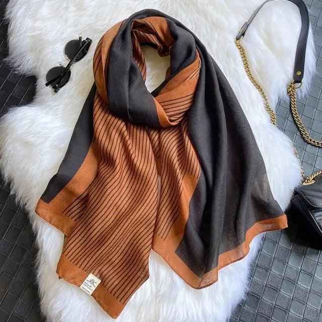 Women Scarf Leopard Print Cotton Large Size Scarfs For Winter Shawls Winter Warm Casual Wear For Women Lovely Floral Tassel Cotton ab Shawls Lady Silk Wraps Scarves Stevvex