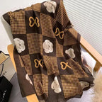 Women Scarf Leopard Print Cotton Large Size Scarfs For Winter Shawls Winter Warm Casual Wear For Women Lovely Floral Tassel Cotton ab Shawls Lady Silk Wraps Scarves Stevvex