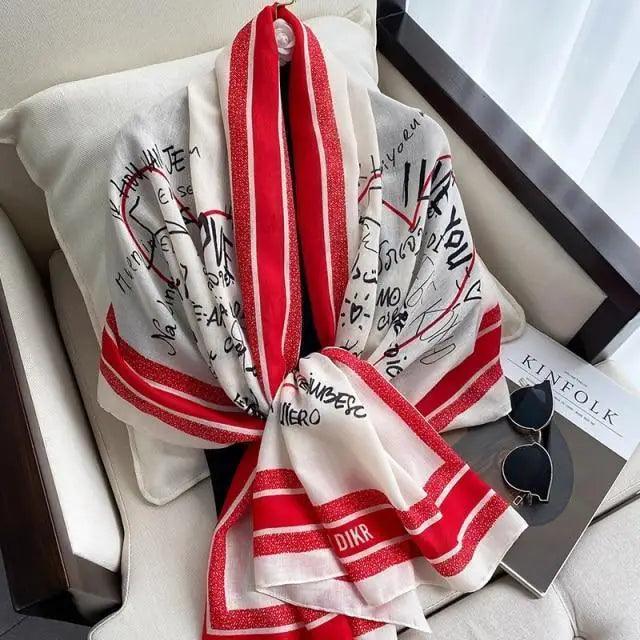 Women Scarf Leopard Print Cotton Large Size Scarfs For Winter Shawls Winter Warm Casual Wear For Women Lovely Floral Tassel Cotton ab Shawls Lady Silk Wraps Scarves Stevvex