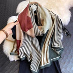 Women Scarf Leopard Print Cotton Large Size Scarfs For Winter Shawls Winter Warm Casual Wear For Women Lovely Floral Tassel Cotton ab Shawls Lady Silk Wraps Scarves Stevvex