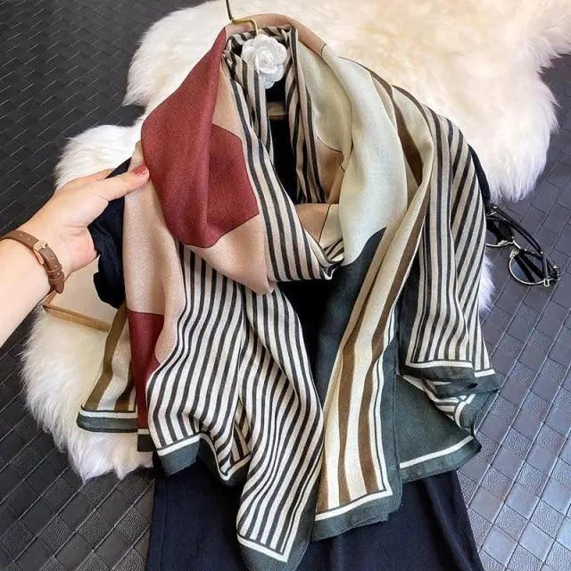 Women Scarf Leopard Print Cotton Large Size Scarfs For Winter Shawls Winter Warm Casual Wear For Women Lovely Floral Tassel Cotton ab Shawls Lady Silk Wraps Scarves Stevvex