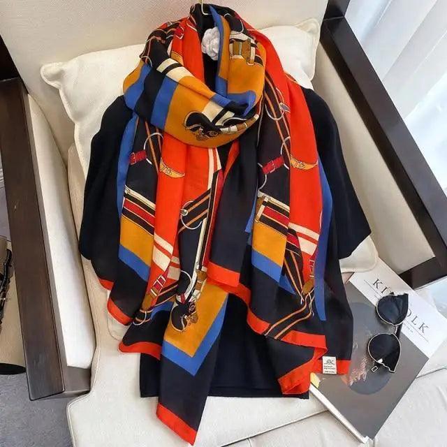Women Scarf Leopard Print Cotton Large Size Scarfs For Winter Shawls Winter Warm Casual Wear For Women Lovely Floral Tassel Cotton ab Shawls Lady Silk Wraps Scarves Stevvex