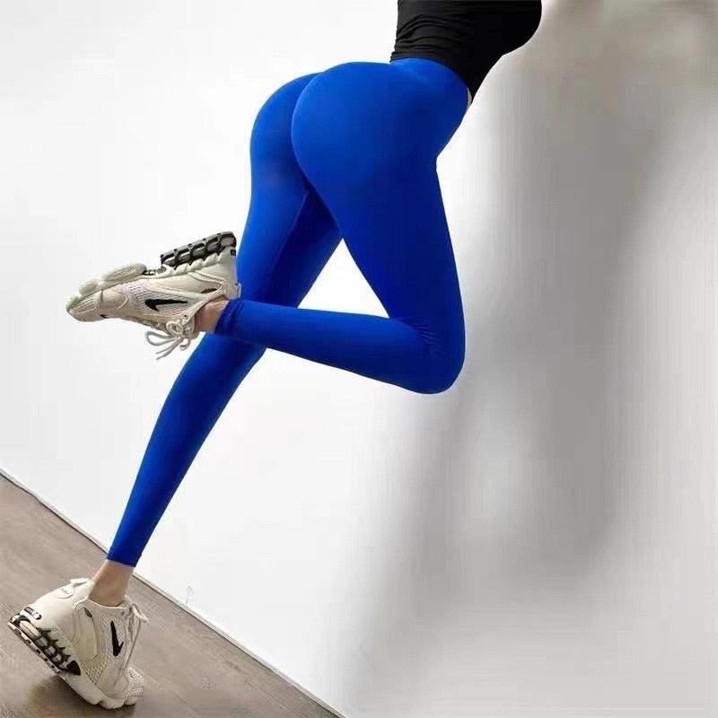 Women Seamless Leggings High Waist Elastic Push Up Leggings Women Lifting Leggings Seamless Workout Yoga Pants Fitness Solid Slim Sport Legging Pants Elegant Soft Female Leggings Stevvex