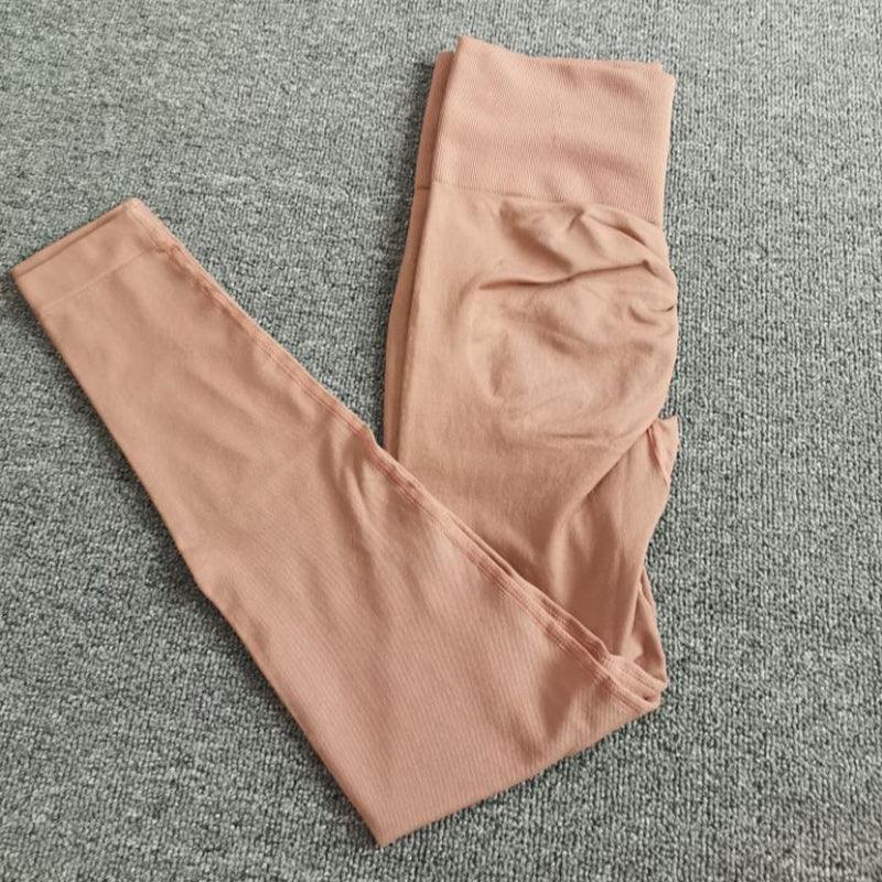 Women Seamless Leggings High Waist Elastic Push Up Leggings Women Lifting Leggings Seamless Workout Yoga Pants Fitness Solid Slim Sport Legging Pants Elegant Soft Female Leggings Stevvex