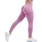Women Seamless Workout Leggings High Waist Push Up Leggings Seamless Leggings Women Yoga Pants Fitness Push Up Leggings Workout Gym Pants Female Ladies Fashion Legging Bright Colors Yellow Sports Leggings