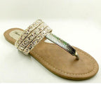 Women Shoes Summer Sandals Casual Shoes Buckle Beach Floral Sandals For Women Flip Flops Thong Flat Sandals T-Strap Sandals Strappy Sandals Modern Outdoor Sandals Stevvex