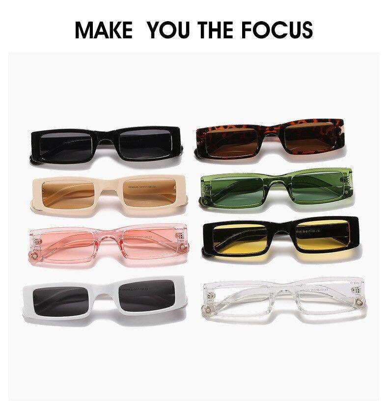 Women Small Luxury Rectangle Sunglasses For Women Lightweight Frame Glasses Elegant Summer UV400 Protection Outdoor Sunglasses Fashion Design Stevvex