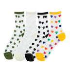 Women Socks New Fashion Long Transparent Cute Heart Thin Socks Female Summer Casual Sweet Funny Socks Stylish Ankle Socks For Women Stevvex