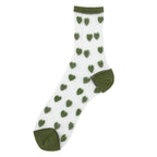 Women Socks New Fashion Long Transparent Cute Heart Thin Socks Female Summer Casual Sweet Funny Socks Stylish Ankle Socks For Women Stevvex