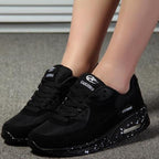 Women Soft Platform Sneakers Green Black Pink Breathable Air Cushion Casual Sports Women Trainers Fashion Lightweight Tennis Sport Walking Athletic Casual Footwear Sneakers Stevvex