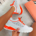 Women Sport Elegant Sneakers Platform Shoes Flats Solid Casual Spring Summer New Fashion Women's Vulcanized Running Sneakers Walking Tennis Shoes Lightweight Breathable Design Stevvex