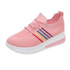 Women Sport Elegant Sneakers Platform Shoes Flats Solid Casual Spring Summer New Fashion Women's Vulcanized Running Sneakers Walking Tennis Shoes Lightweight Breathable Design Stevvex