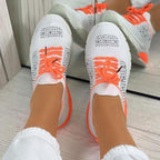 Women Sport Elegant Sneakers Platform Shoes Flats Solid Casual Spring Summer New Fashion Women's Vulcanized Running Sneakers Walking Tennis Shoes Lightweight Breathable Design Stevvex