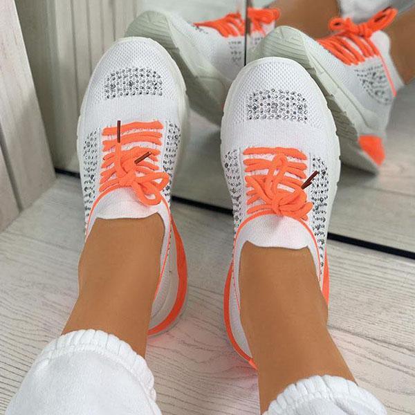 Women Sport Elegant Sneakers Platform Shoes Flats Solid Casual Spring Summer New Fashion Women's Vulcanized Running Sneakers Walking Tennis Shoes Lightweight Breathable Design Stevvex