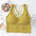 Women Sports Bra Sexy Brathable Sports Top Yoga Bra Push Up Top Female Gym Fitness Sports Underwear Female Seamless bra