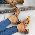 Women Square Heels Summer Sandals Open Toe Multi Colors Shoes Cute Sandals Flip Flops Slip On Fashion Wedding Dress Chunky Block Heels Open Back High Heel Slide Slipper Stevvex